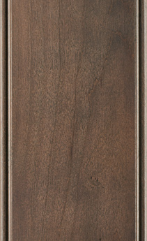 Wellborn Cabinet Sample Chip in Cherry and Character Cherry with Castle Charcoal finish.