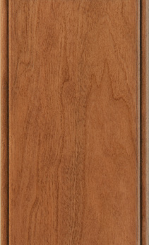 Wellborn Cabinet Sample Chip in Cherry and Character Cherry with Ginger Charcoal finish.