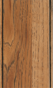 Wellborn Cabinet Sample Chip in Hickory with Ginger Charcoal finish.