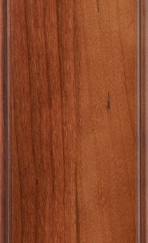 Wellborn Cabinet Sample Chip in Cherry and Character Cherry with Light Slate finish.