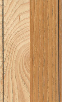 Wellborn Cabinet Sample Chip in Hickory with Natural Slate finish.