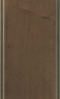 Wellborn Cabinet Sample Chip in Maple and Character Maple with Drift Pewter finish.