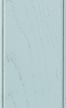 Wellborn Cabinet Sample Chip in Oak with Aqua Granite finish.