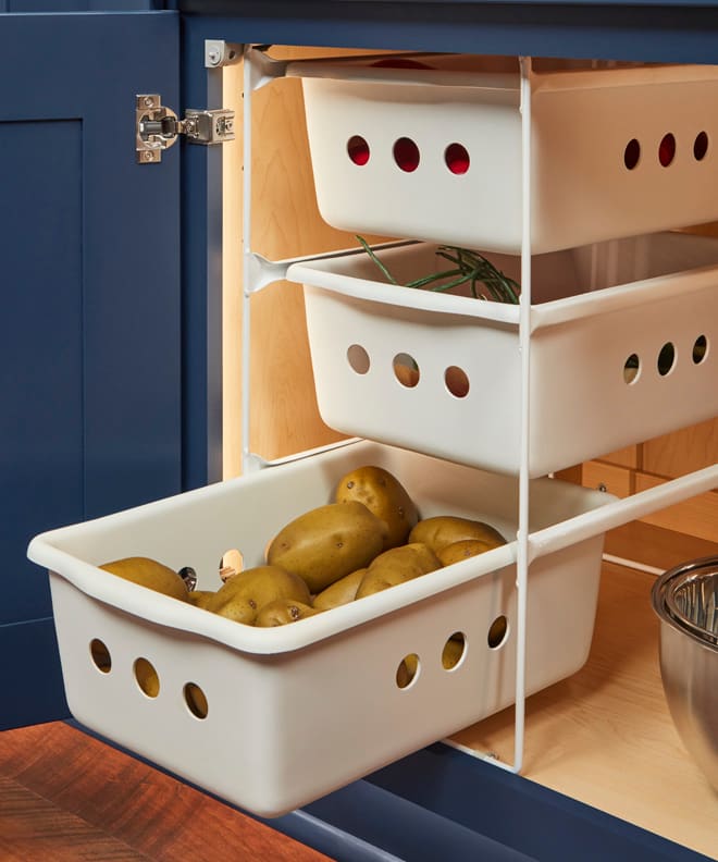 plastic bin pullout organizer