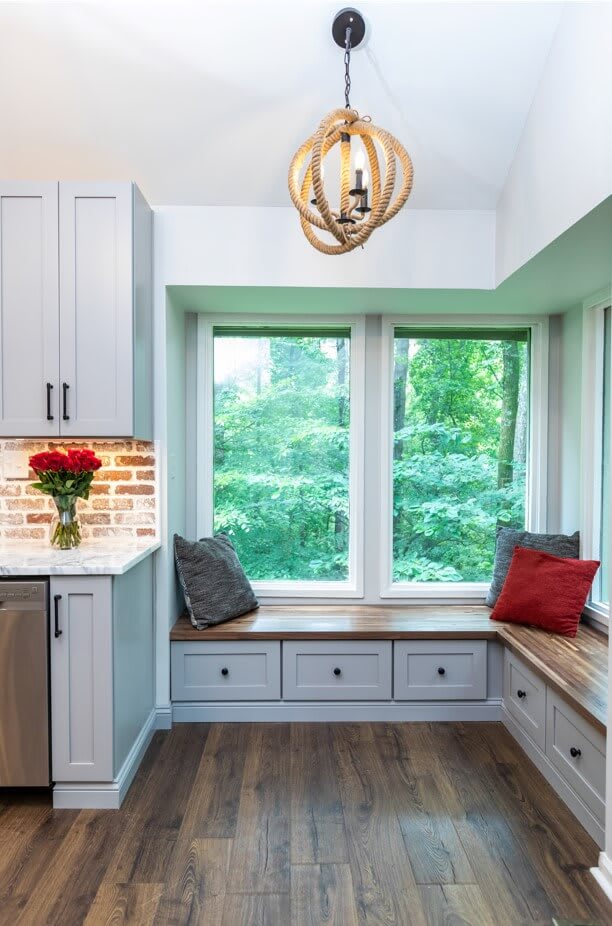 kitchen with small nook area