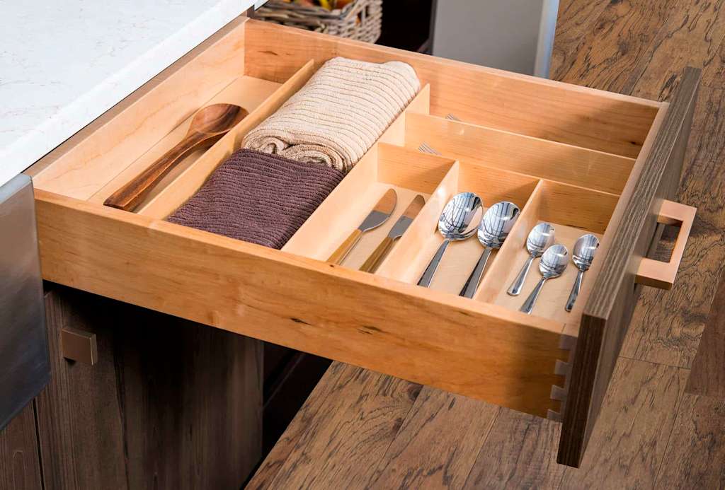 made in the usa quality solid wood drawer with dividers


