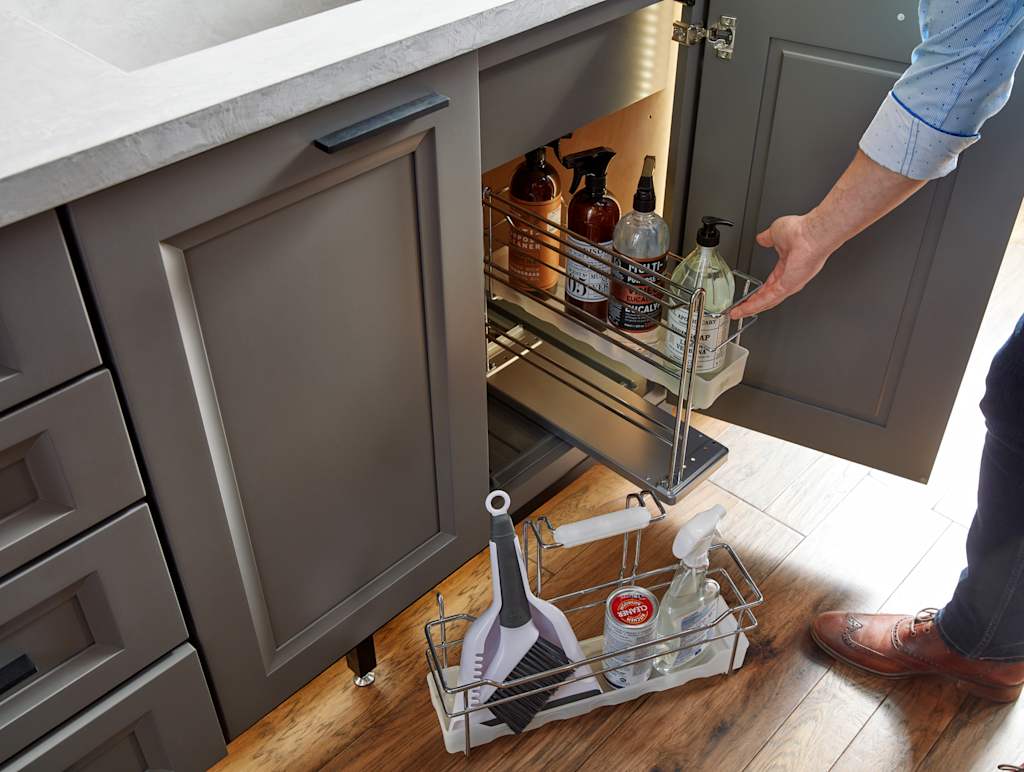 under sink storage sliding caddy organizer