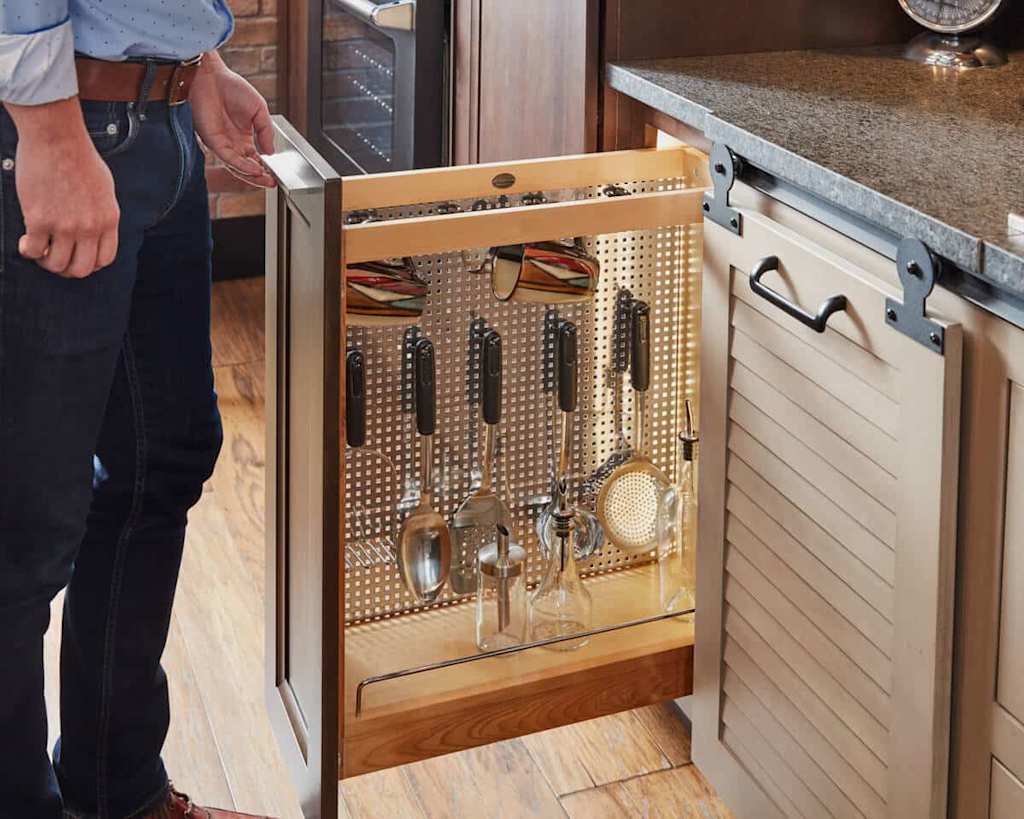 utensil holder pull-out for kitchen cabinets