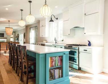 aqua kitchen island 2020 color trends