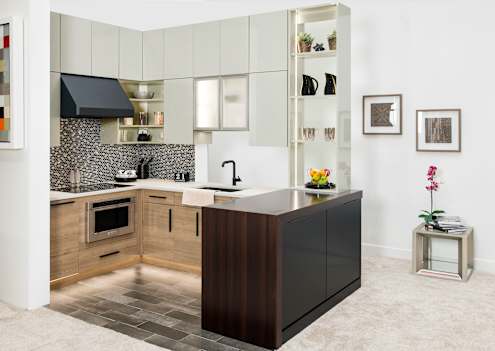 classic contemporary kitchen frameless cabinets