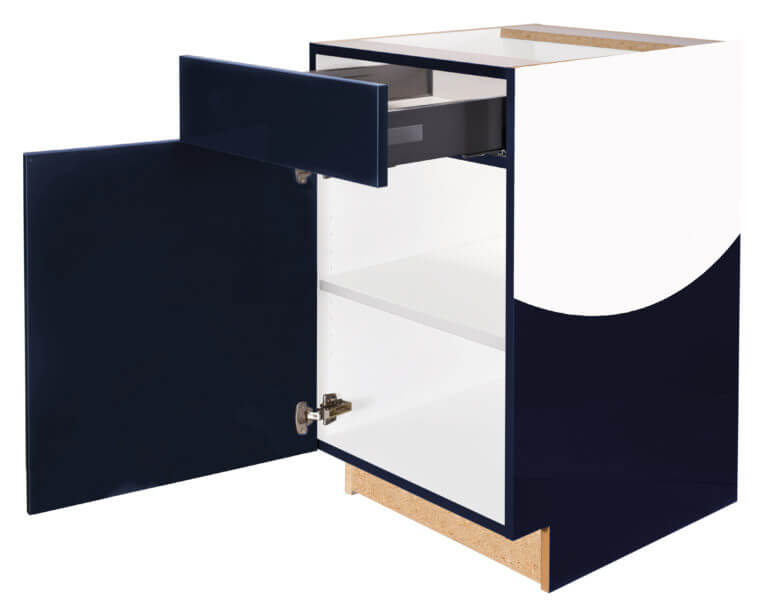 frameless base cabinet construction