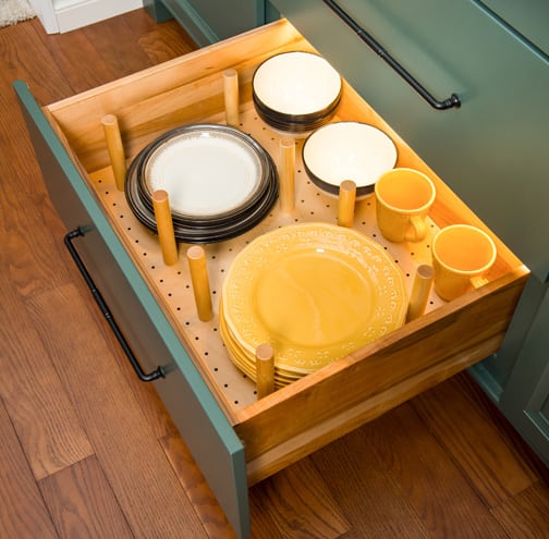 These ColorInspire cabinets for the 2020 Exhibit Booth home were provided by Wellborn Cabinet, Inc.