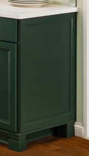 These ColorInspire cabinets for the 2020 Exhibit Booth home were provided by Wellborn Cabinet, Inc.