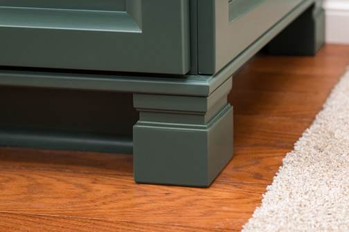 These ColorInspire cabinets for the 2020 Exhibit Booth home were provided by Wellborn Cabinet, Inc.