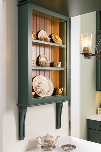 These ColorInspire cabinets for the 2020 Exhibit Booth home were provided by Wellborn Cabinet, Inc.