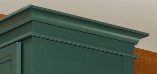 These ColorInspire cabinets for the 2020 Exhibit Booth home were provided by Wellborn Cabinet, Inc.