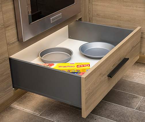 Bel-Air is Decorative Laminate Veneer Door door group with a Slab cabinet door from Wellborn Cabinet.