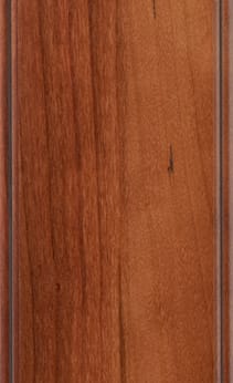 Wellborn Cabinet Sample Chip in Cherry and Character Cherry with Light Slate finish.