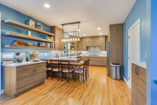 Bel-Air is Decorative Laminate Veneer Door door group with a Slab cabinet door from Wellborn Cabinet.