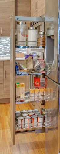 Bel-Air is Decorative Laminate Veneer Door door group with a Slab cabinet door from Wellborn Cabinet.