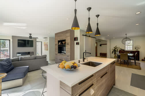Bel-Air is Decorative Laminate Veneer Door door group with a Slab cabinet door from Wellborn Cabinet.