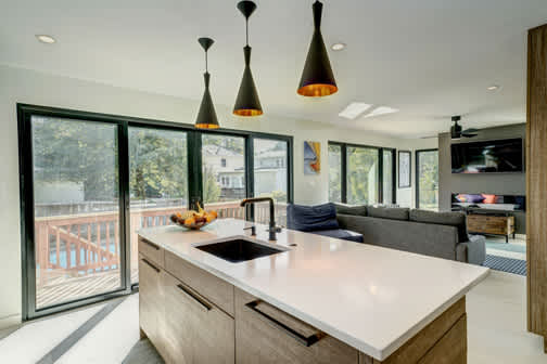 Bel-Air is Decorative Laminate Veneer Door door group with a Slab cabinet door from Wellborn Cabinet.
