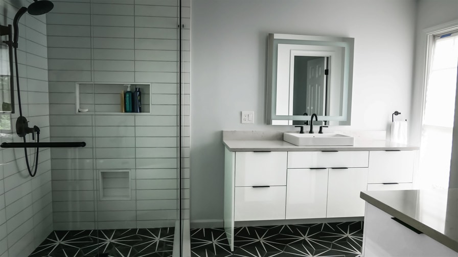 Midtown is Decorative Laminate Veneer Door door group with a Slab cabinet door from Wellborn Cabinet.