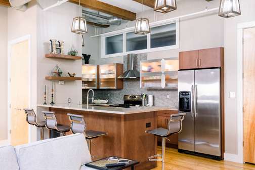 Milan and Sterling is Wood Door and Metal Door door group with a Slab cabinet door from Wellborn Cabinet.