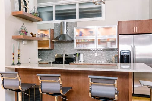 Sterling and Milan is Metal Door and Wood Door door group with a Slab cabinet door from Wellborn Cabinet.