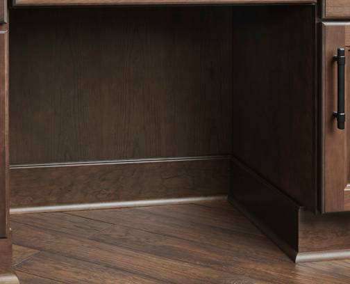 These Medium and Gray cabinets for the 2021 Exhibit Booth home were provided by Wellborn Cabinet, Inc.
