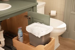 These Green and Light cabinets for the 2021 Southern Living and Idea House home were provided by Wellborn Cabinet, Inc.