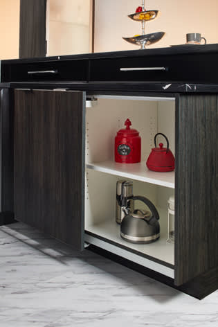 Muriel and Midtown is Decorative Laminate Veneer Door door group with a Square, Recessed, and Slab cabinet door from Wellborn Cabinet.