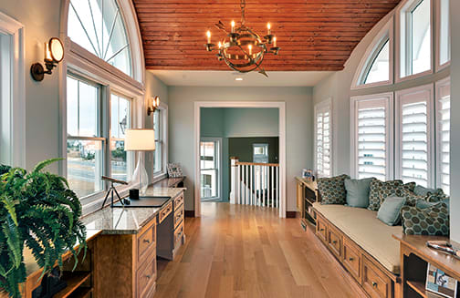 A Maple Other Rooms featuring Melrose cabinet doors in Caramel from Wellborn Cabinet, Inc.