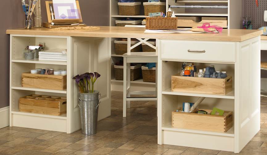 The Divinity and Linen cabinet finish from Wellborn Cabinet, Inc.