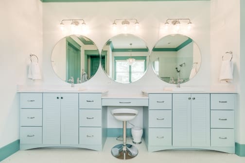 These ColorInspire cabinets for the 2017 Residential Home and Creative Cabinets & Design home were provided by Wellborn Cabinet, Inc.