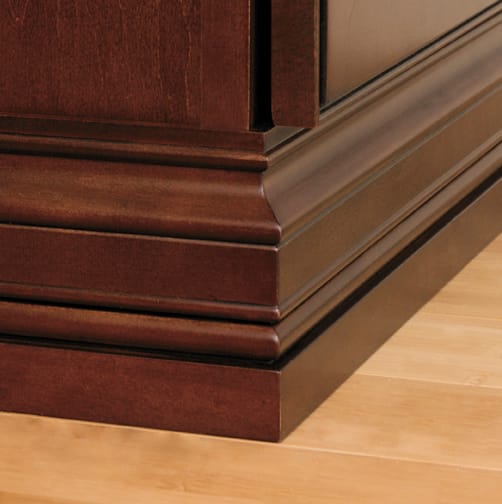 These Brown and Dark cabinets for the 2010 Photo Shoot home were provided by Wellborn Cabinet, Inc.