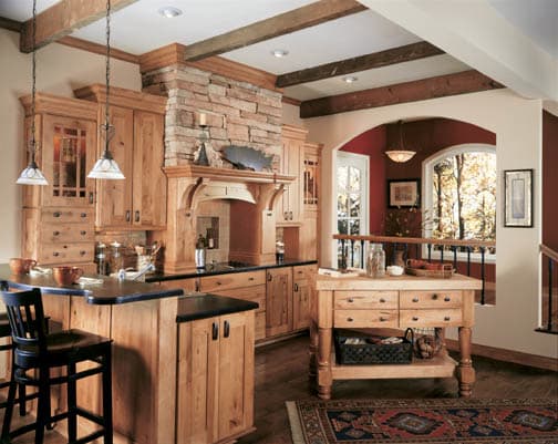 A Character Maple Kitchen featuring Bristol cabinet doors in Ginger from Wellborn Cabinet, Inc.