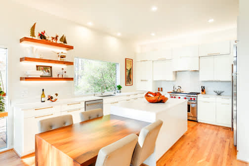 Alto and Midtown is Decorative Laminate Veneer Door and Medium Density Fiberboard Door door group with a Slab cabinet door from Wellborn Cabinet.