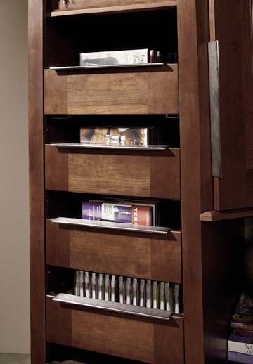 Organize your space with this CD DVD Storage from Wellborn Cabinet