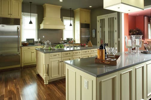 These ColorInspire cabinets for the 2009 HGTV Dream Home and Residential Home home were provided by Wellborn Cabinet, Inc.