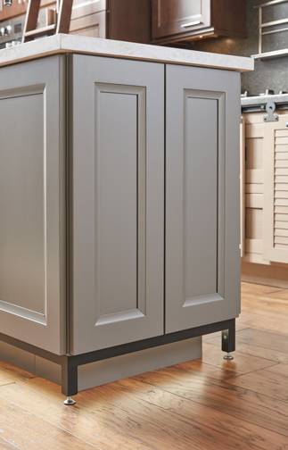 These Gray and Medium cabinets for the 2020 and 2019 Exhibit Booth home were provided by Wellborn Cabinet, Inc.