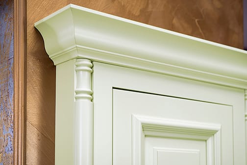 These ColorInspire cabinets for the 2018 and 2017 Exhibit Booth home were provided by Wellborn Cabinet, Inc.