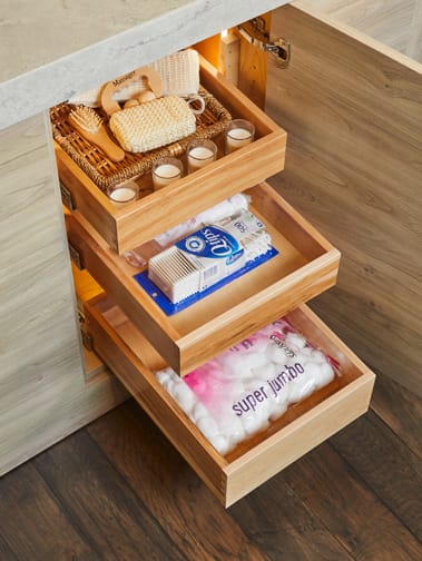 Bel-Air is Decorative Laminate Veneer Door door group with a Slab cabinet door from Wellborn Cabinet.