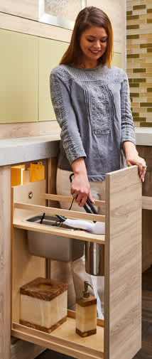 Bel-Air is Decorative Laminate Veneer Door door group with a Slab cabinet door from Wellborn Cabinet.