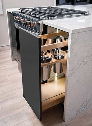Organize your space with this Base Cutlery Pullout from Wellborn Cabinet