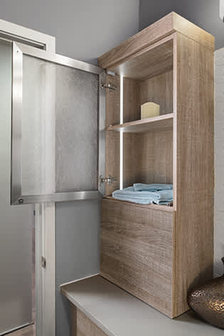Fresno is Metal Door and Decorative Laminate Veneer Door door group with a  metal cabinet door from Wellborn Cabinet.