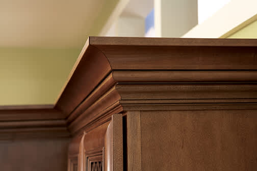 This Light Rail Moulding - Cove Large and Crown Moulding - Cove Small will help make your cabinetry look great.