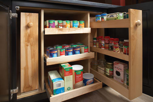 These Black and Dark cabinets for the 2009 Wellborn Showroom home were provided by Wellborn Cabinet, Inc.