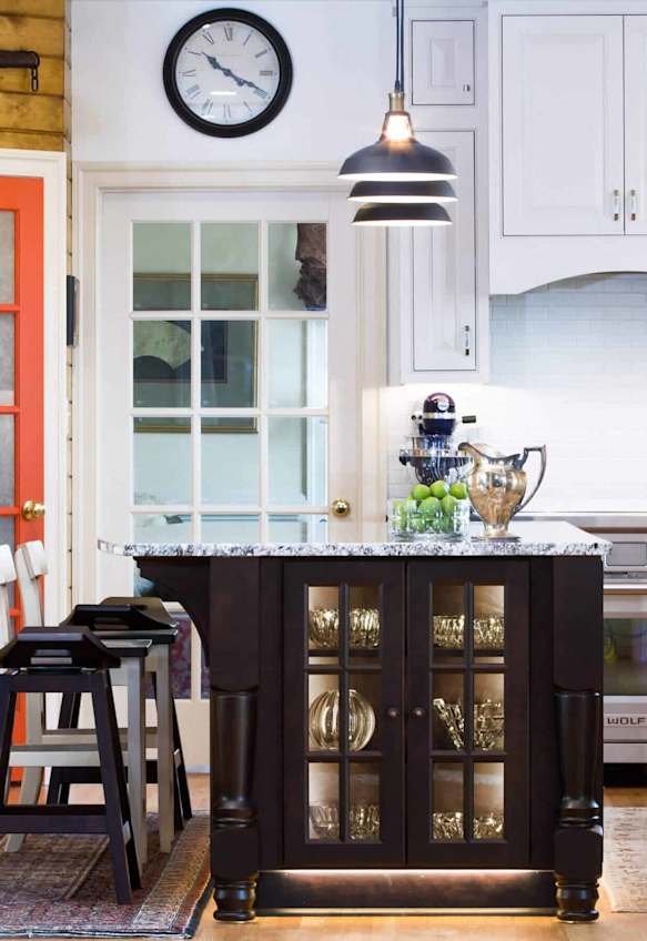maple inset small kitchen cabinetry design