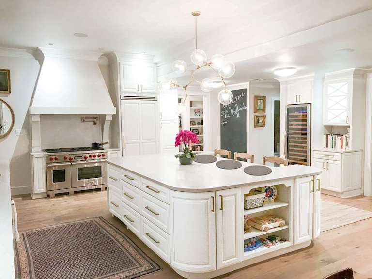 white open concept kitchen with island
